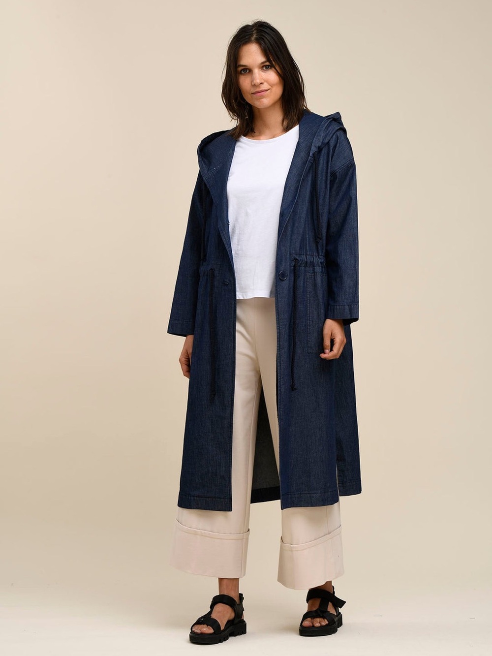 Humility - The Twenty Coat - Denim / Drawstring - NWT